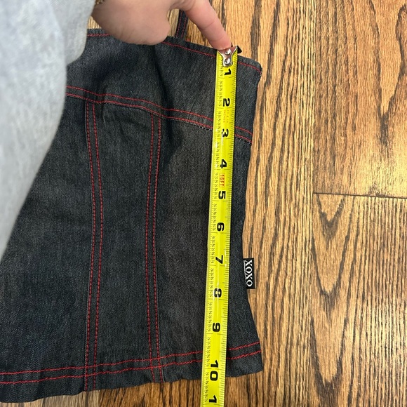 XOXO Dark Wash Matching Set with Red Stitching - Picture 9 of 9